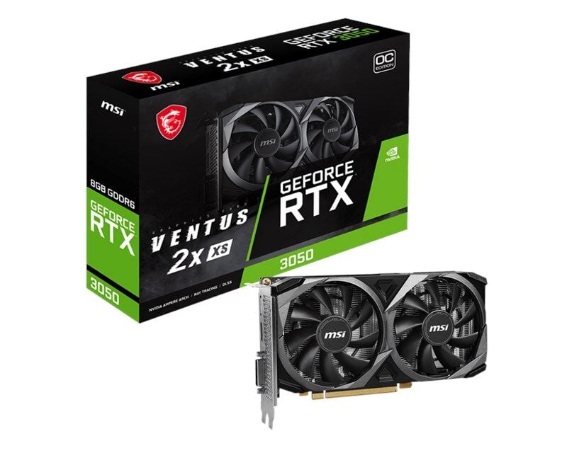 MSI GeForce RTX 3050 Ventus 2X XS 8G OC GDDR6 128B
