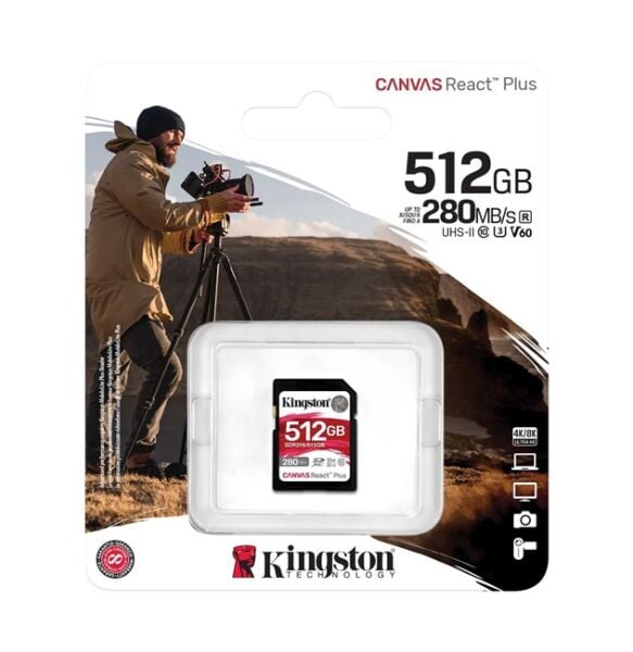 Kingston 512G SDXC Canvas React Plus (280-150)MB/s