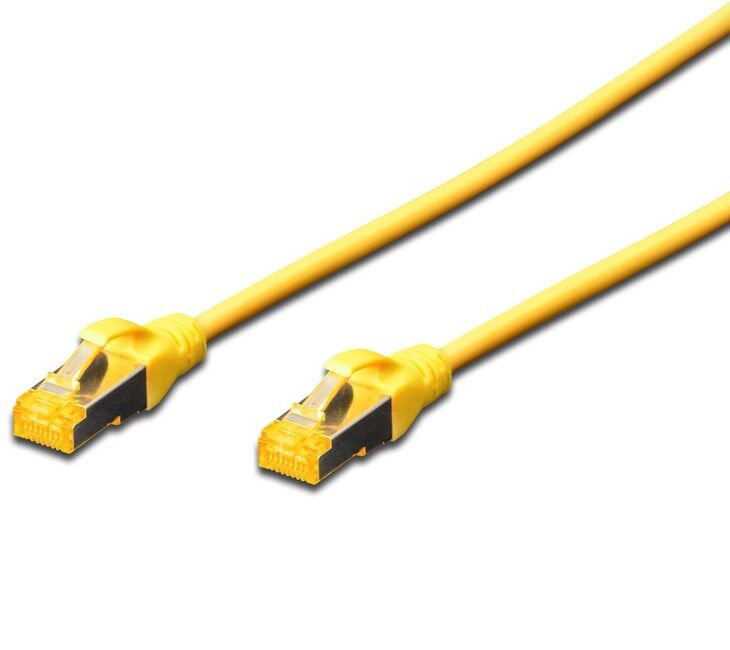 Digitus Zırhlı Patch Kablo Cat6A Sarı (0,25m)