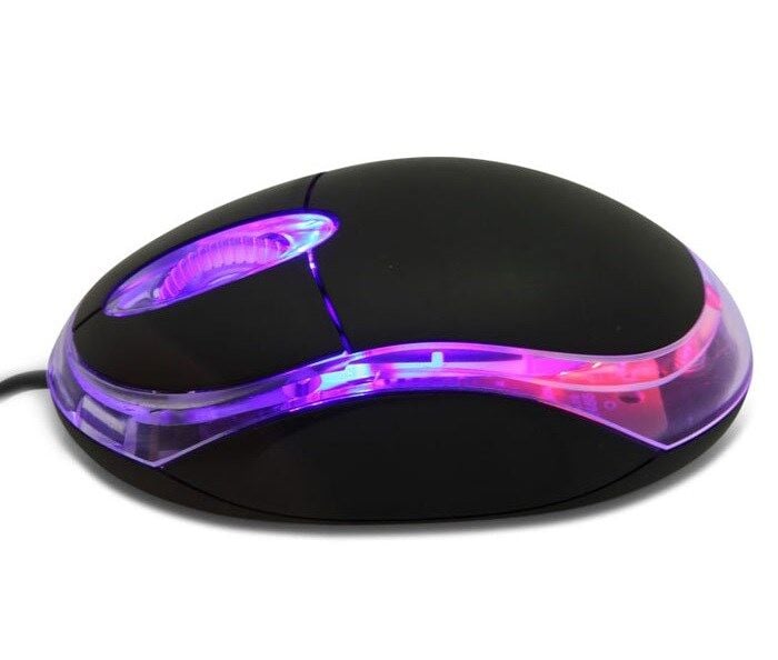 Everest Kablolu Mavi Işıklı Mouse Siyah (KM-6809)