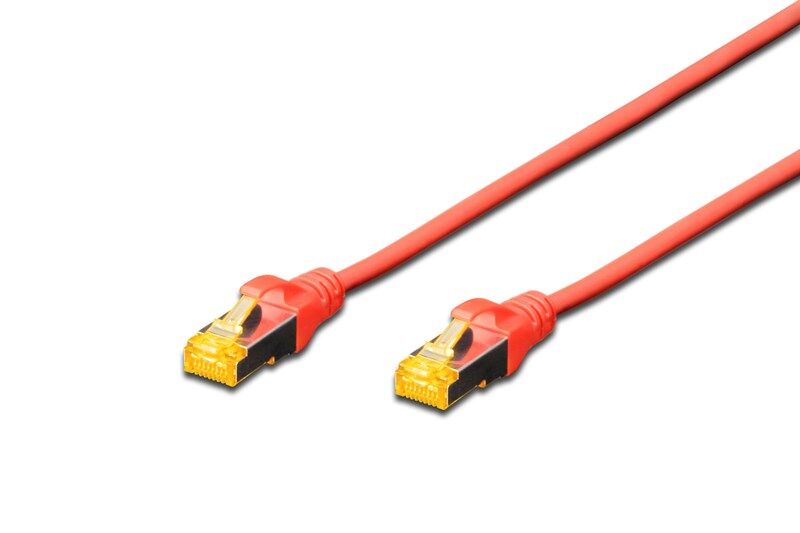 Digitus Zırhlı Patch Kablo Cat6A Kırmızı (1m)