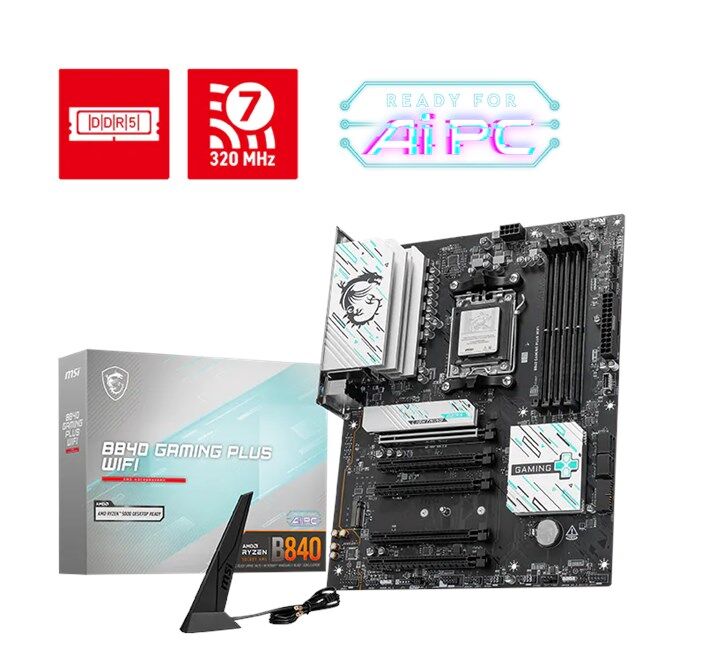 MSI B840 Gaming Plus Wifi AM5 D5 Hdmi Type-C