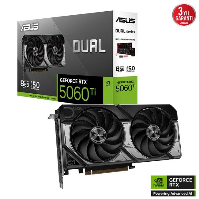 Asus GeForce RTX 5060 TI 8GB Dual GD7 128Bit