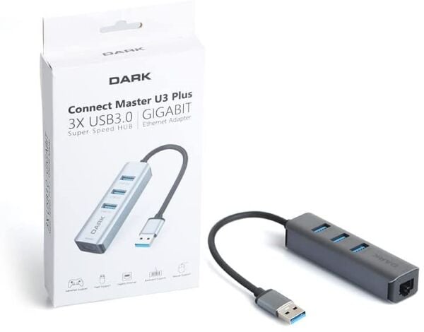 Dark DK-AC-USB332GL USB3.0 to 3xUSB3.0+RJ45 Çevrci