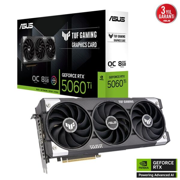 Asus GeForce RTX 5060 TI 8GB OC Tuf Gam GD7 128Bit