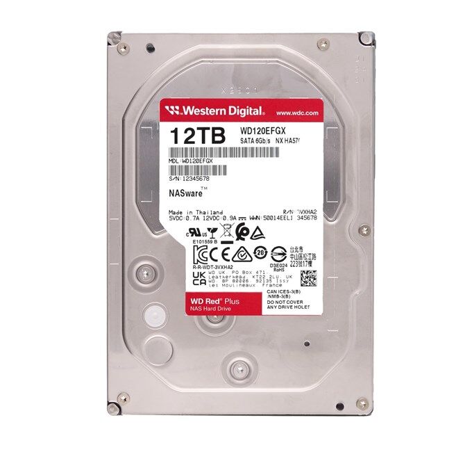 WD Red Plus Nas 12TB 3.5'' 7200Rpm SATA(WD120EFGX)