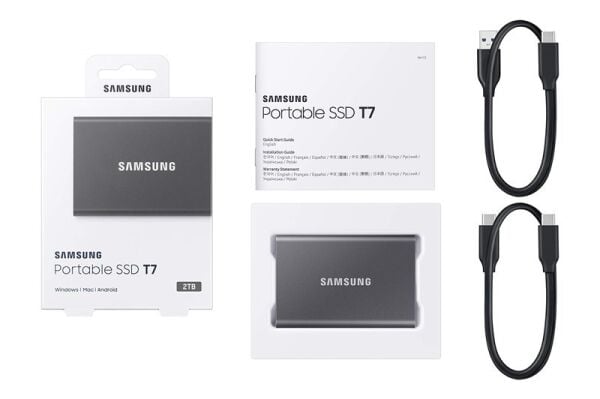 Samsung T7 2TB Usb 3.2 Gen 2 Type-C Gri
