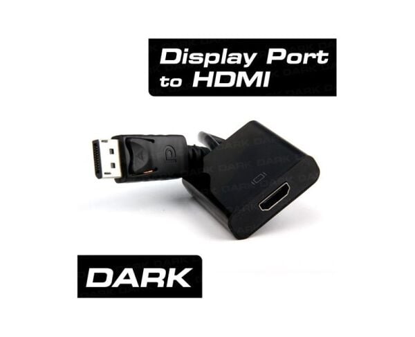 Dark DisplayPort to HDMI Dişi Çevirici 4K