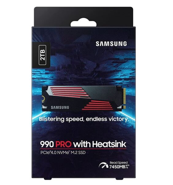 Samsung 990 Pro 2TB M.2 NVMe 7450-6900 Soğutuculu