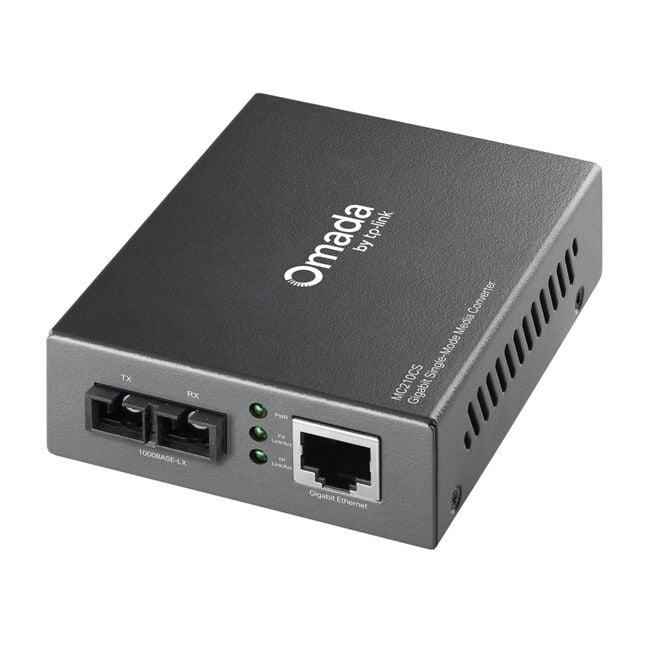 Omada Single-Mode RJ45 Fiber Converter (MC210CS)
