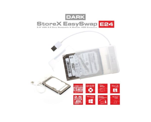 Dark DK-AC-DSE24U3 USB 3.0 2.5'' Plastik Disk Kutu