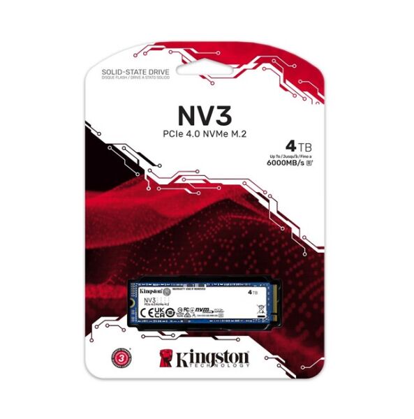 Kingston NV3 4TB M.2 NVMe SSD (6000-5000MBs)