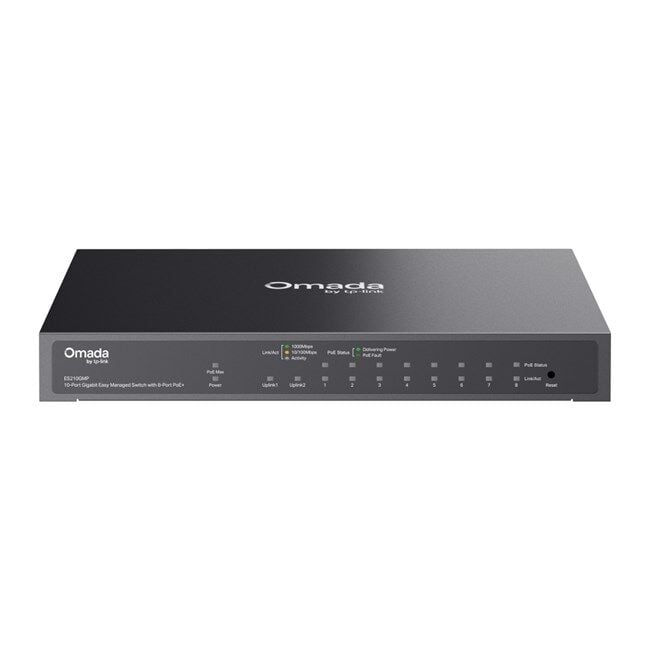 Omada 10Port Gigabit 8xPoE 123W (ES210GMP)