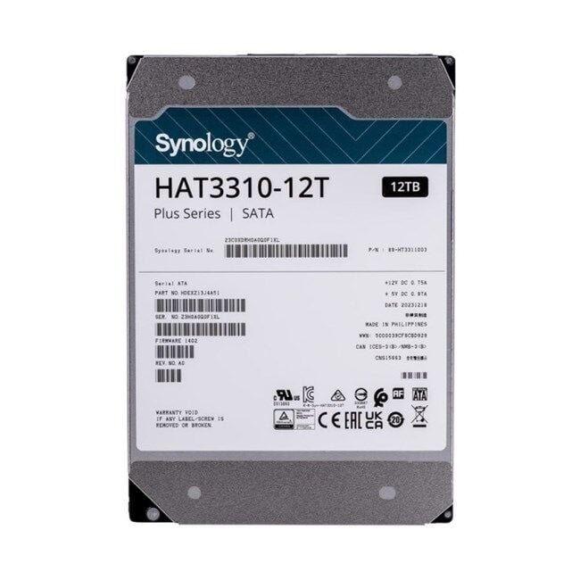 Synology 12TB 3.5'' NAS 7200rpm (HAT3310-12T)