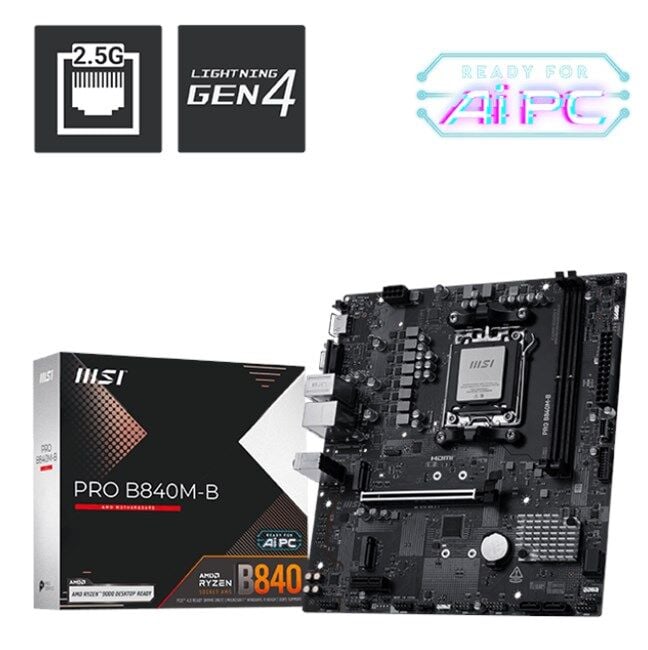 MSI Pro B840M-B AM5 D5 Vga Hdmi