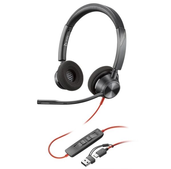 Poly Blackwire 3320 Stereo Mikrofonlu Kulaklık