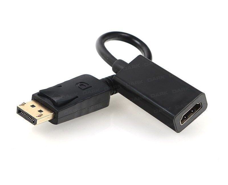 Dark DisplayPort to HDMI Dişi Kablo 4K