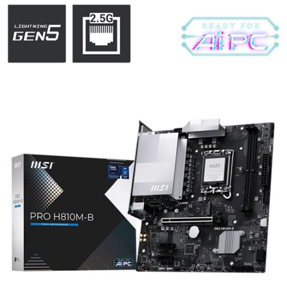 MSI Pro H810M-B DDR5 1851P Hdmi Dp