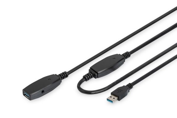 Digitus USB Uzatma Kablosu Siyah (20m)