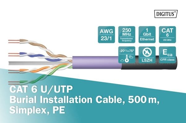 Digitus Cat6 U-UTP Data Kablosu Outdoor (500m)