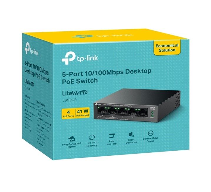 Tp-Link LS105LP 5 Port 10/100 4 Port PoE Switch