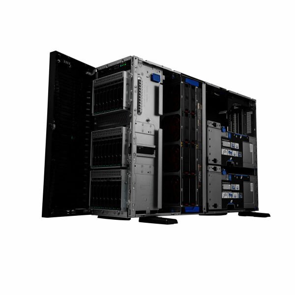 HPE ProLiant ML350 Gen11 1* Xeon Silver 4510 (12C/2.4GHz) 64GB DDR5 2x960GB HPE SSD (8x2.5”) MR408i-o/4Gb 4x1GbE ILO STD. 2x1000W PSU Tower - P71671-425