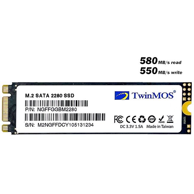TwinMOS Internal 256GB M.2 2280 SATA3 SSD