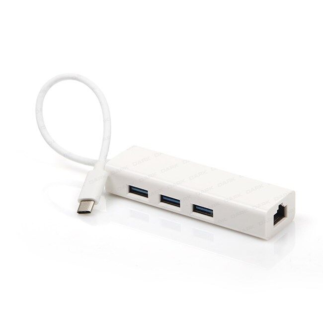 Dark Type-C to Gigabit Ethernet + 3x USB Çoklayıcı