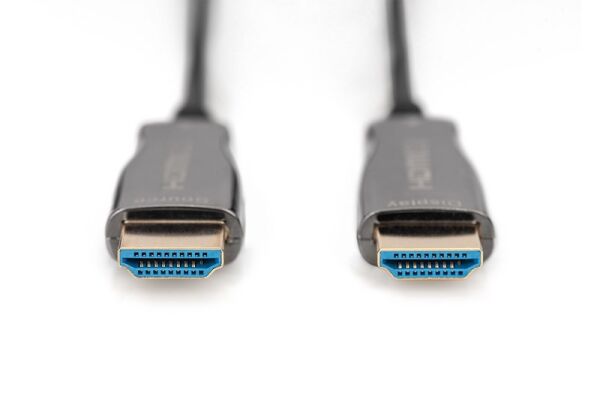 Digitus HDMI Fiber Kablo Altın Uçlu Siyah (20m) 4K