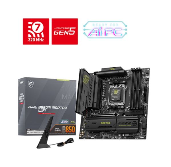 MSI Mag B850M Mortar Wifi AM5 Ryzen D5 Type-C