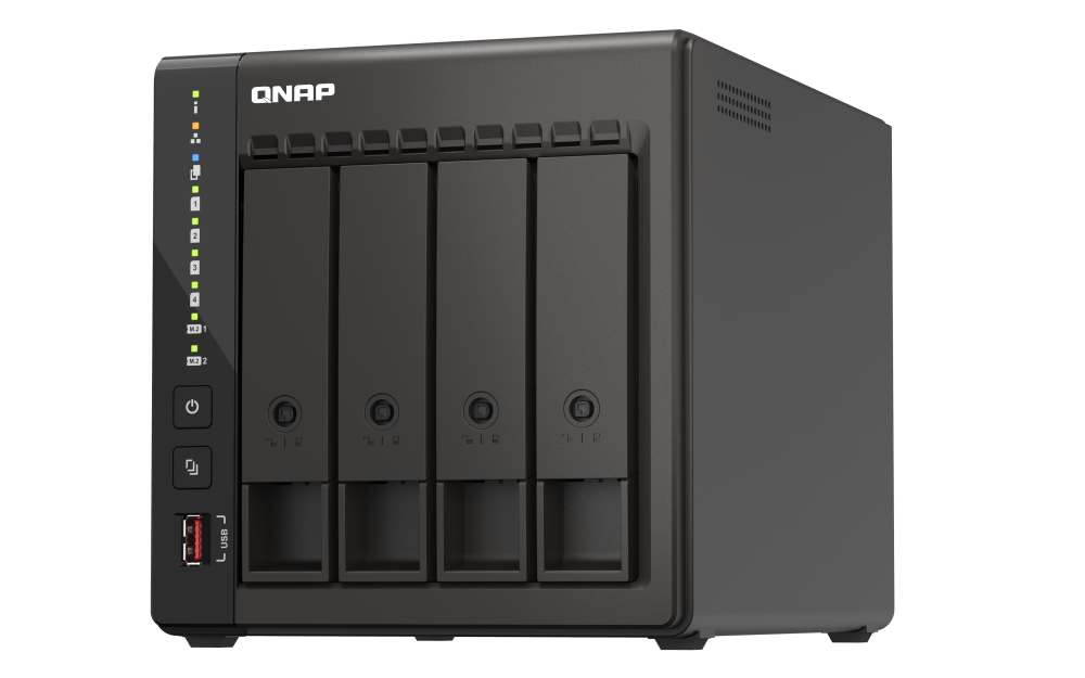 Qnap TS-453E 8 GB 6 Yuvalı 250 TB Destekli NAS Depolama Ünitesi