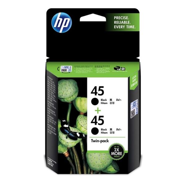 HP 45 51645AA Siyah Mürekkep Kartuş (2'li)