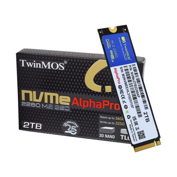 TwinMOS AlphaPro 2TB NVMe M.2 SSD(3600/3250Mb/s)