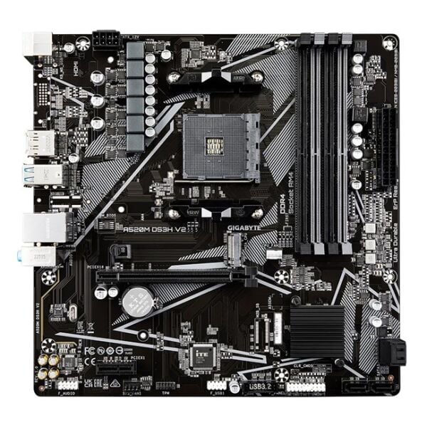 Gigabyte A520M DS3H V2 AM4 Ryzen DDR4 Hdmi Dp