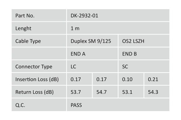 Digitus Fiber Optik Singlemode Sarı (1m)