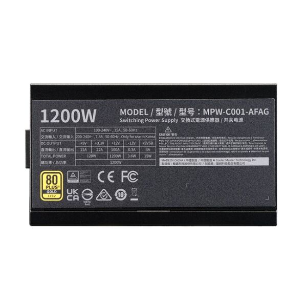 Cooler Master 1200W 80+ Gold PCIe Gen 5.0