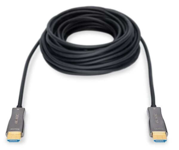 Digitus HDMI Fiber Kablo Altın Uçlu Siyah (10m) 4K