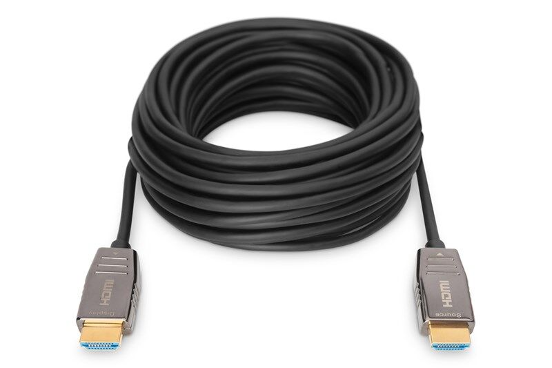 Digitus HDMI Fiber Kablo Altın Uçlu Siyah (10m) 8K