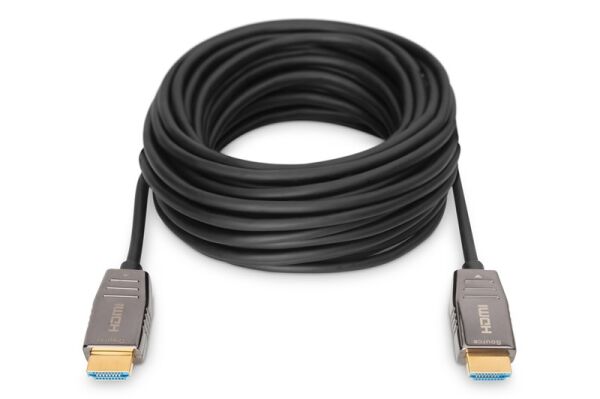 Digitus HDMI Fiber Kablo Altın Uçlu Siyah (10m) 8K