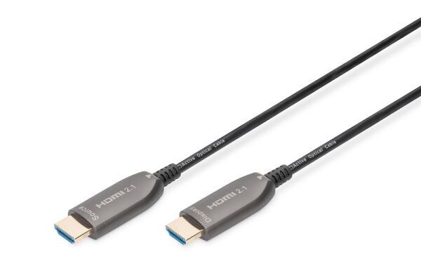 Digitus HDMI Fiber Kablo Altın Uçlu Siyah (10m) 8K