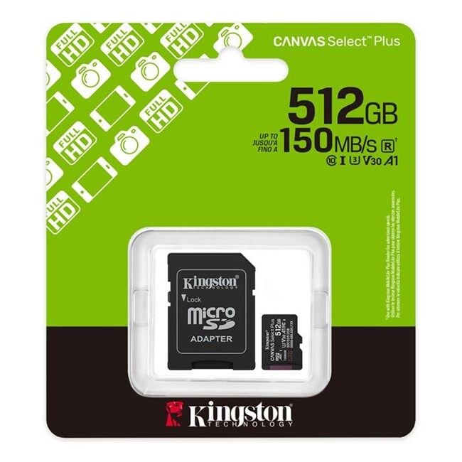 Kingston 512GB Micro SD Gen3 150MB/s SDCS3/256GB