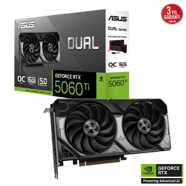Asus GeForce RTX 5060 TI 16G Dual OC GD7 128Bit