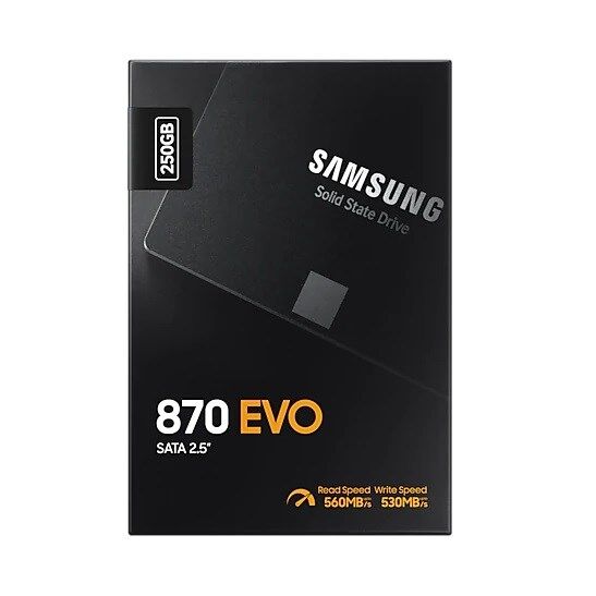 Samsung 870 Evo 250GB 2.5'' SATA SSD (560-530MB/s)