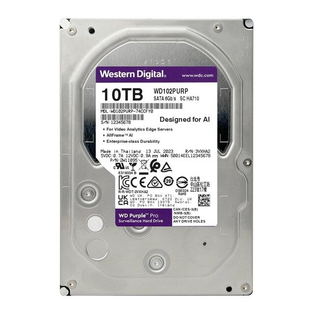 WD Purple Pro 10TB 7200Rpm 512MB -WD102PURP