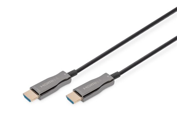 Digitus HDMI Fiber Kablo Altın Uçlu Siyah (30m) 4K