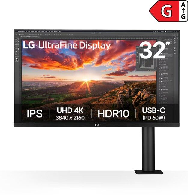 LG 31.5'' 32UN880K-B 4K Ergonomik Stand IPS