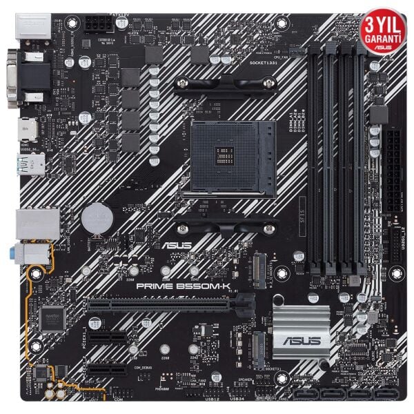 Asus Prime B550M-K AM4 Ryzen DDR4 Vga Dvi Hdmi