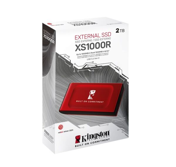 Kingston 2TB SXS1000R/2000GA BOC Usb 3.2 Gen 2 Red