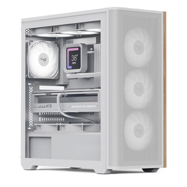 Aerocool D501A A-RGB Type-C ATX Beyaz