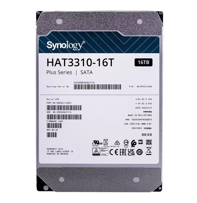 Synology HAT3310-16T 16TB 7200RPM NAS HDD
